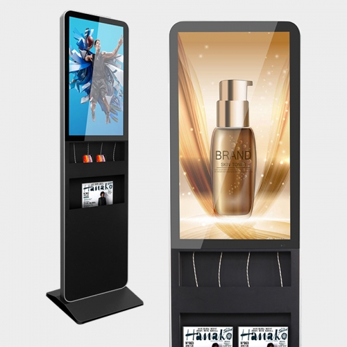 Charging Station LCD Digital Signage with Brochure holder